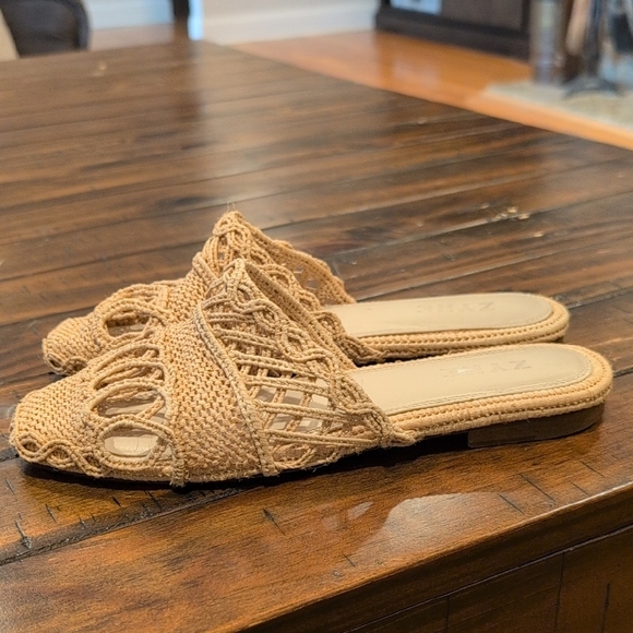 zyne Shoes - Zyne Raffy I Mule Slides Raffia 38